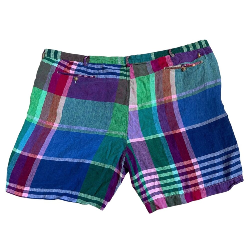 Polo Ralph Lauren Madras Plaid Print Shorts Men’s Size 52B 52G - Picture 2 of 5